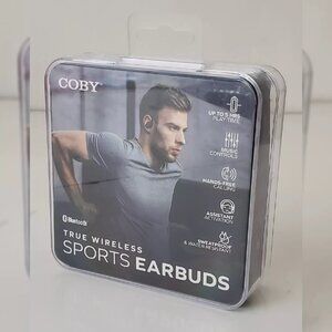 COBY TRUE WIRELESS SPORTS EARBUDS 2024 BLUETOOTH BLACK